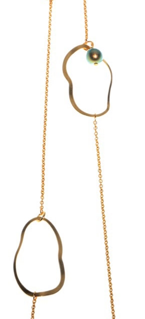PENDULUM - lang halskæde/long necklace - semicircles 